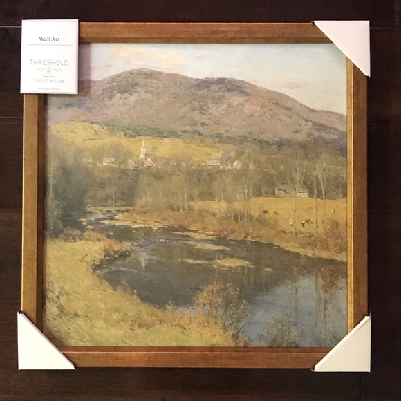 18"x18" Mountain Landscape Framed Wall Art - Threshold Studio McGee - Picture 4 of 4